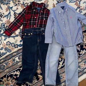 Boys 3t bundle 2 jeans + 2 button up Ralph Lauren